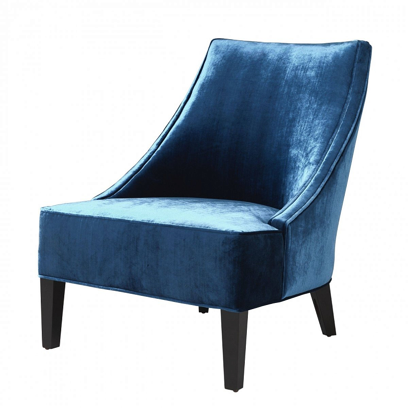Кресло Eichholtz Chair Dulwich Blue Синий Черный Кресло Eichholtz Chair Dulwich Blue Синий Черный в Барнауле | Loft Concept