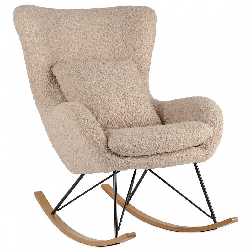 Rocking chair DORIA Кресло-Качалка бежевый Верблюжий в Барнауле | Loft Concept 