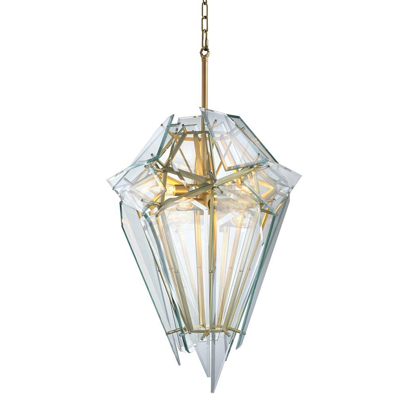 Люстра Chandelier Shard gold Золотой Прозрачное Стекло в Барнауле | Loft Concept 