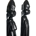 Комплект из 2-х деревянных статуэток Asmat Tall Statuettes Black варинант исполнения - 3 | Loft Concept в Барнауле