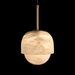 Подвесной светильник из белого алебастра Cryptocrystalline Stone варинант исполнения - 6 | Loft Concept в Барнауле