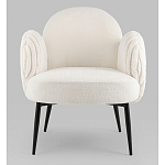 Полукресло Wave Stripes букле белый варинант исполнения - 4 | Loft Concept в Барнауле