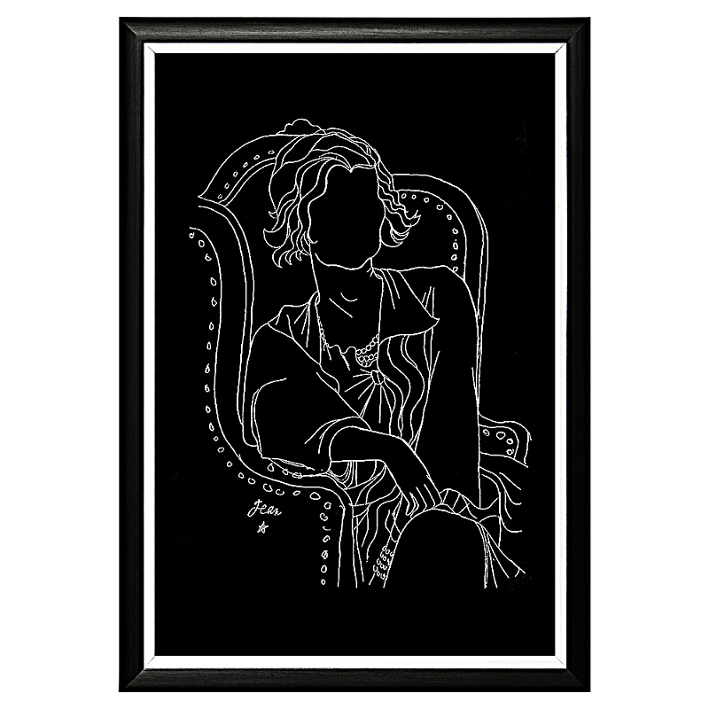 Постер White Silhouette Coco Poster Черный Белый Постер White Silhouette Coco Poster Черный Белый в Барнауле | Loft Concept