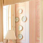 Обои ручная роспись Jharokha Arches Original colourway on pink painted Xuan paper варинант исполнения - 5 | Loft Concept в Барнауле