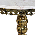 Стол круглый с мраморной столешницей Coffee De Bronze варинант исполнения - 1 | Loft Concept в Барнауле