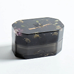 Шкатулка из эпоксидной смолы с цветами черная Epoxy Resin Box Black варинант исполнения - 4 | Loft Concept в Барнауле