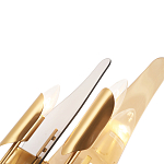 Бра с двумя плафонами дымчатого и янтарного цвета Vertical Glass варинант исполнения - 1 | Loft Concept в Барнауле