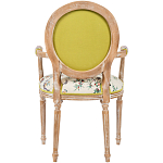 Полукресло из массива бука бежевое с изображением птиц и цветов Beige Green Chinoiserie Garden Chair варинант исполнения - 2 | Loft Concept в Барнауле