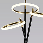 Торшер с 3-мя круглыми светодиодными лампами на черной триноге Underlining варинант исполнения - 3 | Loft Concept в Барнауле