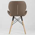 Стул с коричневым сиденьем из экокожи JEROEN варинант исполнения - 4 | Loft Concept в Барнауле