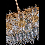 Люстра круглая с декоративными элементами в виде крупных хрустальных цветов Palace Gardens варинант исполнения - 4 | Loft Concept в Барнауле