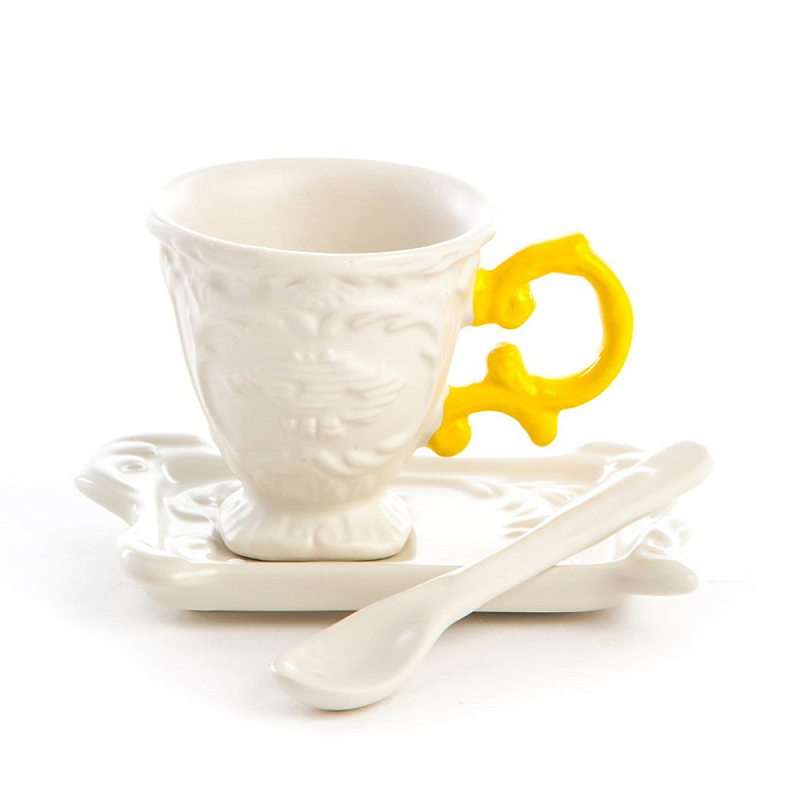 Кофейная пара Seletti I-Coffee Yellow Белый Желтый Кофейная пара Seletti I-Coffee Yellow Белый Желтый в Барнауле | Loft Concept