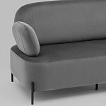 Диван в велюровой обивке серого цвета COLOR BLOCK варинант исполнения - 5 | Loft Concept в Барнауле