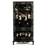 Шкаф черный в китайском стиле  Chinese Cabinet Black варинант исполнения - 1 | Loft Concept в Барнауле