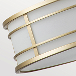 Подвесной светильник цвета латунь с белым матовым плафоном с геометрическим рисунком Feiss варинант исполнения - 6 | Loft Concept в Барнауле