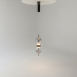 Подвесной светильник с плафоном из стекла с зеркальным градиентом Double Moon варинант исполнения - 4 | Loft Concept в Барнауле