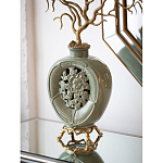 Ваза зеленая с бронзовыми ветвями и фарфоровыми рыбками Eden Garden варинант исполнения - 3 | Loft Concept в Барнауле