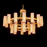 Люстра двухъярусная круглая с текстурными цилиндрическими плафонами Glimpse варинант исполнения - 3 | Loft Concept в Барнауле