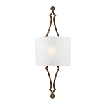 Бра с цилиндрическим тканевым абажуром белого цвета Feiss варинант исполнения - 1 | Loft Concept в Барнауле