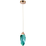 Подвесной светильник Soar Hanging Lamp Brass Emerald Изумрудный варинант исполнения - 2 | Loft Concept в Барнауле