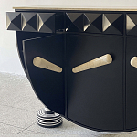 Дизайнерский комод полукруглый черный с 3-мя фактурным ящиками Occasion варинант исполнения - 3 | Loft Concept в Барнауле