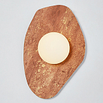 Бра с каменным основанием и плафоном из стекла Brown Shaw Marble Lighting варинант исполнения - 1 | Loft Concept в Барнауле