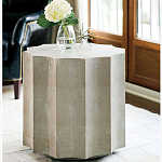 Приставной стол бежевый Stingray Skin Table кожа варинант исполнения - 2 | Loft Concept в Барнауле