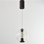 Подвесной светильник с плафоном в форме шара Inner Gleam Orb black  варинант исполнения - 6 | Loft Concept в Барнауле