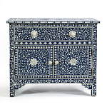 Комод инкрустация костью ORIENTAL Indian синий орнамент варинант исполнения - 1 | Loft Concept в Барнауле