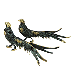 Статуэтка бронзовая синяя пара Фазаны Bronze Birds варинант исполнения - 1 | Loft Concept в Барнауле