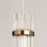 Подвесной светильник с цилиндром из прозрачных стеклянных трубок Nembus варинант исполнения - 9 | Loft Concept в Барнауле