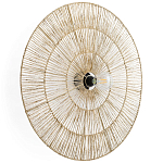 Круглый настенный светильник с декором из пеньковой веревки Alano Wall Lamp варинант исполнения - 1 | Loft Concept в Барнауле