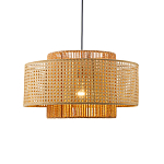 Подвесной светильник с абажуром из плтеного бамбука Light Inside the Cell варинант исполнения - 1 | Loft Concept в Барнауле