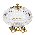 Конфетница из прозрачного рельефного стекла Eden Garden варинант исполнения - 1 | Loft Concept в Барнауле