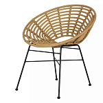 Стул круглый с ротанговым плетением Round Wicker Stool варинант исполнения - 3 | Loft Concept в Барнауле