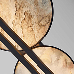 Бра из двух каменных дисков в металлической раме Constellation варинант исполнения - 3 | Loft Concept в Барнауле