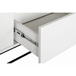 ТВ-тумба белая с  2-мя дверцами и ящиком Strict Lines варинант исполнения - 4 | Loft Concept в Барнауле