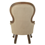 Кресло с мягкой обивкой из светло-коричневого велюра на 4-х деревянных ножках Evelyn Classical Armchair варинант исполнения - 2 | Loft Concept в Барнауле