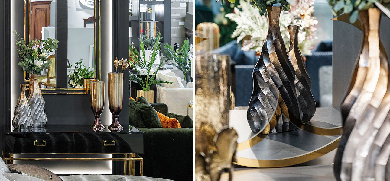 Ваза Top black and gold Ваза Top black and gold - Loft-Concept в Барнауле