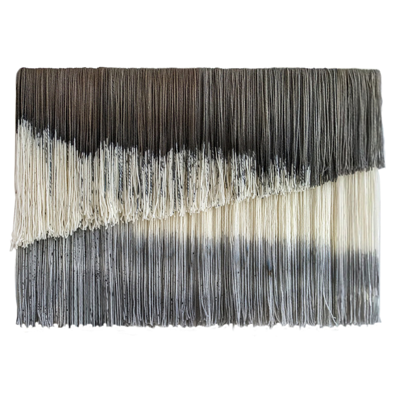 Декор на стену Ваби-Саби Макраме New Beginning Wall decor  Серый Молочный в Барнауле | Loft Concept 