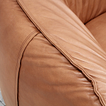 Трехместный диван с кожаной обивкой коричневый Coste Leather Sofa варинант исполнения - 6 | Loft Concept в Барнауле