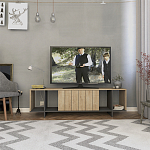 ТВ-тумба с откидной дверцей и 4-мя полками ZITANO TV STAND OAK варинант исполнения - 1 | Loft Concept в Барнауле