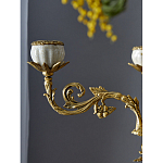 Подсвечник белый Попугай из фарфора с бронзовыми элементами Eden Garden варинант исполнения - 7 | Loft Concept в Барнауле