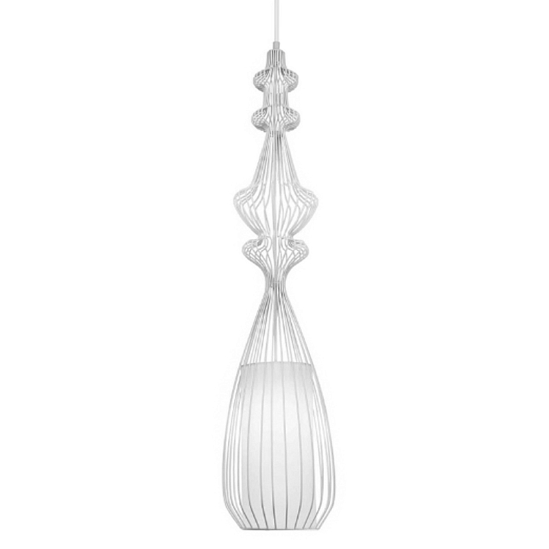 Подвесной светильник Wire Dream Pendant 1 Белый Белый Подвесной светильник Wire Dream Pendant 1 Белый Белый в Барнауле | Loft Concept