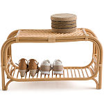 Скамья для прихожей из стеблей ротанга Willa Rattan Bench варинант исполнения - 2 | Loft Concept в Барнауле