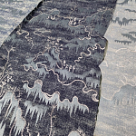 Мебельная ткань Вышивка темно-серый цвет 130 см T2-40 варинант исполнения - 2 | Loft Concept в Барнауле