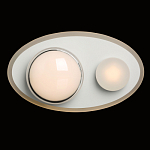 Бра овальной формы белого цвета с 2-мя лампами Lunar Pebbles варинант исполнения - 2 | Loft Concept в Барнауле