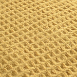 Плед из шерсти цвета охры с бахарамой Waffle Comfort варинант исполнения - 2 | Loft Concept в Барнауле