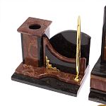 Настольный письменный набор из лемезита и змеевика с декором в виде Орла в подарочной упаковке Successful Leader варинант исполнения - 5 | Loft Concept в Барнауле