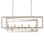 Люстра серебряная из пересекающихся прямоугольных элементов Intersecting Rectangles варинант исполнения - 2 | Loft Concept в Барнауле